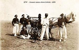 Setif - Zouaves autour d'une Caleche - 1895